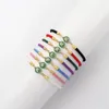 Bracelets porte-bonheur classique 26 lettre initiale Bracelet femmes fait à la main Simple coloré corde pour bijoux cadeau
