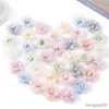 Fleurs séchées 10 pièces têtes artificielles fil de mousseline de soie faux pour la décoration de la maison mariage décoration artisanat guirlande cadeau accessoire