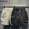 Męskie spodenki Juspinice Solidne luźne w stylu Hongkongu High Street High Street Casual Half Pants Sport Breenics 2023 Męskie ubrania na siłownię 230612