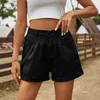 Damesshorts ultradunne cargo kofferlijn effen kleur casual zomer zakknop korte mouwen damespanty cortos 2023 P230606