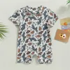 Jumpsuits Casual Short Sleeve Boys and Girls Jumpsuit G220606