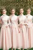 Ethnische Kleidung Brautjungfernkleid 2023 Xiuhe Chinesisch Rosa Mittellanger Stil Schwester Hochzeit Gruppe Mädchen