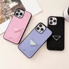 iPhone 14 15 Pro Max Case Designer Mens Womens Fashion PU Leather Credit Card Card Woldersポケット