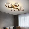Żyrandole Nowoczesne styl minimalizm Design LED żyrandol do salonu sypialnia do jadalni Lampa sufitowa Lampa sufitowa Pilot Control Light