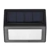 Luz de escada liderada solar, lâmpada de deck ao ar livre de montagem de parede plástica 6LED, quente branco ou branco, para a vias