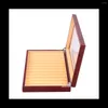 Jewelry Pouches 12 Grid Wooden Pen Display Case Storage Luxury Fountain Transparent Window Box-Collection Organizer