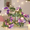 弦2m 10LEDSバラの花の弦ライトフラワーホリデー照明花輪の葉の妖精パーティーイベント装飾寝室
