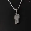 Pendant Necklaces Pendant Necklaces Blohsh Necklace For Men Stainless Steel Human Fans Gift Punk Hiphop Jewelry Korean Fashion J230612