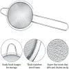 Bar Products Cocktail Strainer Stainless Steel Tea Strainers Conical Food Strainers Fine Mesh Strainer Practical Bar Strainer Tool JN12