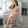 Pijamas Femininos Camisolas Femininas 2023 Chegada Inverno Feminino Camisola Moda Manga Comprida Lã Coral Aluno Estilo Coreano Q17