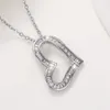 Pendanthalsband 2022 Heart Necklace Series for Women Luxury Silver Color Chain With CZ Wedding Trend Eternity Jewelry R230612