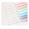 8pcs Macaron Colors Pen Set Colore delicato 0.5mm Penne a sfera Roller Pennarello Liner Materiale scolastico per ufficio Dolce ragazza regalo F567