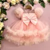 Mädchen Kleider Kleinkind Baby 1 2 3 Jahr Geburtstag Kleid Für Kleidung Prinzessin Party Taufe Tutu Kleid Vestido