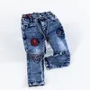 Jeans IENENS Autumn Boy's Clothes Kids Cowboy Pants Children Casual Denim Clothing Bottoms Trousers Baby Boy Stretch Jean 230612