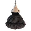 Vestidos para niñas Vestido para niñas Estilo de verano Gasa Viento oscuro Pengpeng Cintura alta R230612