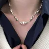 Ras du cou français Vinge géométrie Harajuku Baroque perle collier de perles pour les femmes esthétique mode coréenne Simple Vintage bijoux spéciaux