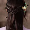 Pinces à cheveux Style chinois fourchettes à fleurs longs glands baguettes cadeau de mariage perles d'imitation perle épingles à cheveux pendentif bâton bijoux