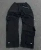 Women's Pants s Y2K Black Retro Skull Printing Cargo Harajuku Streetwear Multiple Pockets Wide Leg Straight Trouser Loose Jeans 230612