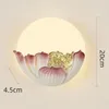 Wall Lamp Full Moon In Flower Chinese Style Light Zen Acrylic Lotus Warm White Simplicity Indoor Lighting For Living Room