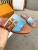 Luxe Designer Lock It Flat Mule Slippers Vrouwen Sandalen Echt Leer Dames Dauphine Outdoor Casual Slipper Flip Flops Scuffs Maat 35-41