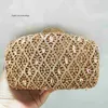 TOTES Gold Czerwony Srebrny Srebrny Szampan Hollow Clutch Party Diamond torebka Rhinestone Kobieta Kryształowa Torebka Weddna torba wieczorna