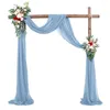 Feestdecoratie chiffon bruiloft boog draperen stof gordijnen pure achtergrond gordijn voor ceremonie plafond decoraties