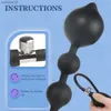 Gonflable Big Anal Perle Masturbation Masculine Produit Butt Plug Stimulateur De La Prostate Doux Silicone Anal Plug Sex Toy pour Couple BDSM L230518