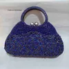 Totes Woman Dark Blue 23 Styles Diamond Evening Bag Wedding Bridal Banket Party Crystal Purse High Quality Fashion Luxury Handbag