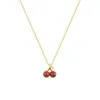 Pendentif Colliers Mode Rouge Cerise Collier Femmes Doux et Mignon Nouveau Style Tempérament Polyvalent Collier Chaîne Charme Bijoux R230612