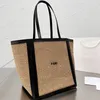 23 Totes Bag Letter Celie Shopping Bags Fashion Linen Totes Designer Women Straw Tricot Handbags Summer Beach Shoulder Bags Large Casual Tote