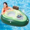 Floats Tubes Inflatable floating chair avocado Swim ring water mat reusable environment-friendly lightweight swimming pool party supplies P230612