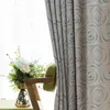 Cortina moderna americana de lujo, cortinas para sala de estar, dormitorio, estampado de vórtice abstracto, Jacquard, tul de alta precisión, tamaño personalizado