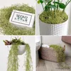 Getrocknete Blumen 85 cm künstliche grüne Pflanze unsterblich gefälschte Blume Moos Gras Zuhause Wohnzimmer Hochzeit dekorative Wand DIY Rattan