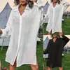 Chemisiers pour femmes Chemise à manches longues pour femmes Style Beach Cover Up Bikini Over Cardigan Knit Ups Pour Maillots de bain Femmes