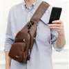 Сумки для талии PU плечо для мужчин USB Зарядка против кражи сумки для сундука школа летняя поездка Послансенджеры