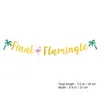 Fleurs décoratives Flamingo Latte Élégant Bannière Suspendue Décoration De Fête Hawaïenne Papier Rose Décorations De Joyeux Anniversaire