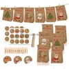 Party Decoration Christmas Snowman Candy Elk Tree Gift Kraft Paper Bags Drop Delivery Othwu