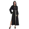 Ethnic Clothing Muslim Abaya For Women Dubai Jellaba Hooded Long Sleeved Sewn Diamond Robe Dress Muslin Arab Islam