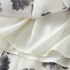 Spódnice vintage długa skórzana moda luźna śnieg kwiat druk księżniczka huśtawka A-line jazda na nartach letnie damskie wakacje swobodne JUPE G220606