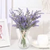 Dried Flowers 8 Heads Artificial Plastic Lavender Wedding Decorative Wreaths Christmas Decorations for Home Scrapbook Fake Plants