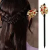 Pinces à cheveux Style chinois fourchettes à fleurs longs glands baguettes cadeau de mariage perles d'imitation perle épingles à cheveux pendentif bâton bijoux