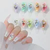 Kunstnagels 3D Acryl Bloem Parel Nail Art Decora Glitter Legering Kers Pluizige Bal Kerst Designer Charms Sieraden Nagel Onderdelen 230609