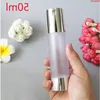 Airless 15ml 30ml 50ml Pompa per vuoto vuota Vaso per WC Bottiglia cosmetica smerigliata Mini Contenitore per trucco per lozione trasparente 10 pezzi Uvsox