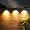 Luz de calhas da cerca solar, 3 LED Luz de parede de jardim solar LED para terraço para terraço de jardim da calçada do pátio do pátio do pátio da calçada