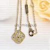 Pendant Necklaces Classic Fashion Pendant Necklaces for women Elegant 4Four Leaf Clover locket Necklace Highly Quality Choker chains Designer Jewelry J230612