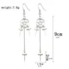 Dangle Earrings 1 Pair Women's Drop Earring Five-pointed Star Pendant Sacred Black Sword Gothic Jewelry For Women Teens Girls