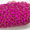 Totes New Hot Pink Woman Stone Clutch Bag Wedding Bridal Dinner Party Diamond Evening Purse Female Crystal Gala Prom Cocktail Handbag