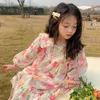 Girl's Dresses Baby Grils Princess 2023 New Spring Style Collar Flower Girl Kids Clothing Outfits Old R230612