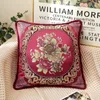 Poduszka europejska haftowana poduszka żakardowa z koralikami sofa sofa rzut rzut obudowa nordycka kwiaty dekoracja salonu