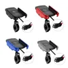 Suporte à prova d'água para carro, motocicleta, suporte para celular, GPS para moto, celular, GPS com carregador USB QC 3.0